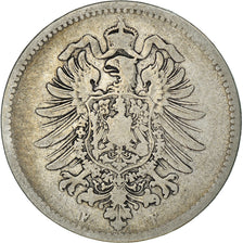 Moeda, ALEMANHA - IMPÉRIO, Wilhelm I, Mark, 1875, Stuttgart, VF(30-35), Prata