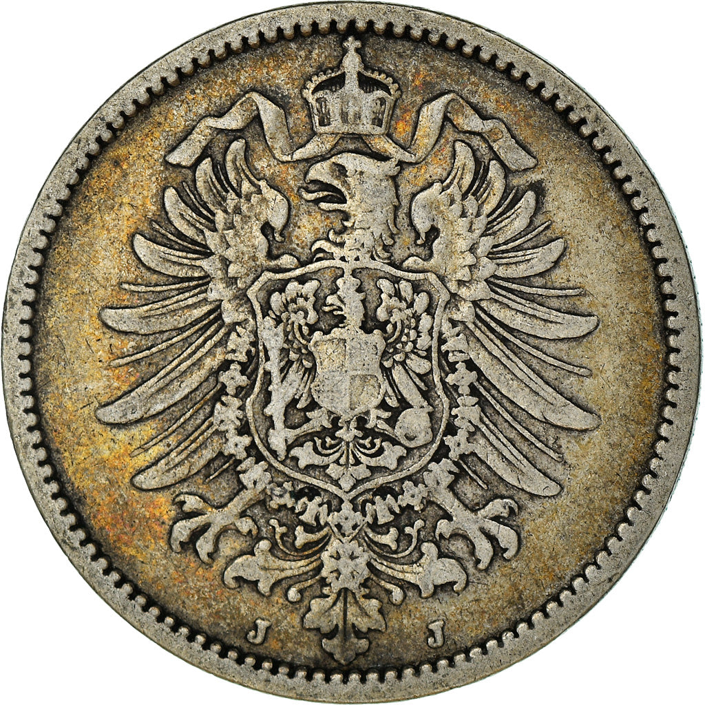 Münze, GERMANY - EMPIRE, Wilhelm I, Mark, 1881, Hambourg, SS, Silber, KM:7