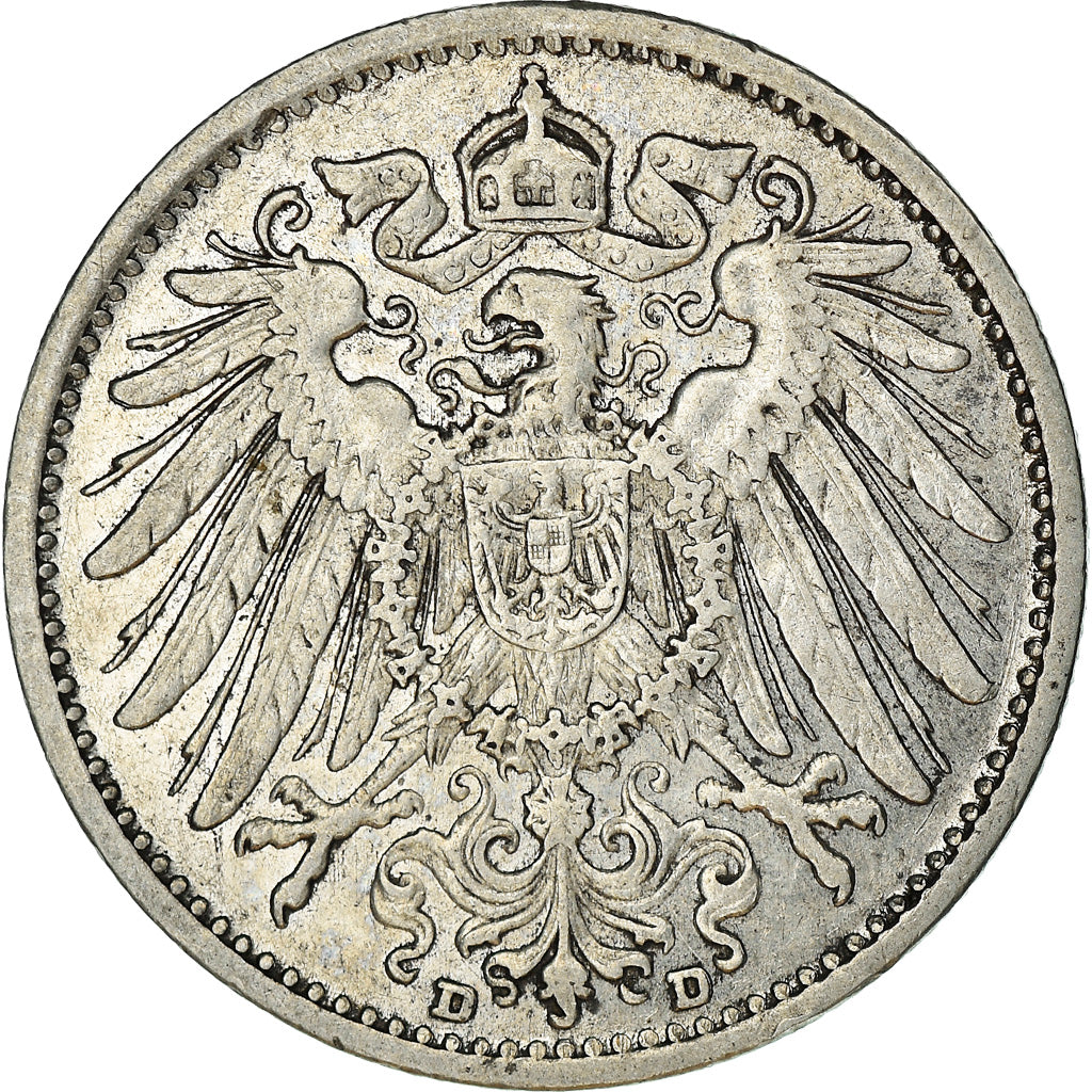 Münze, GERMANY - EMPIRE, Wilhelm II, Mark, 1907, Munich, SS+, Silber, KM:14
