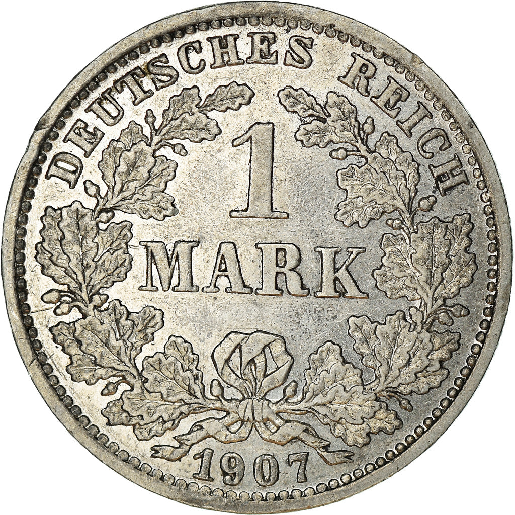 Münze, GERMANY - EMPIRE, Wilhelm II, Mark, 1907, Munich, SS+, Silber, KM:14