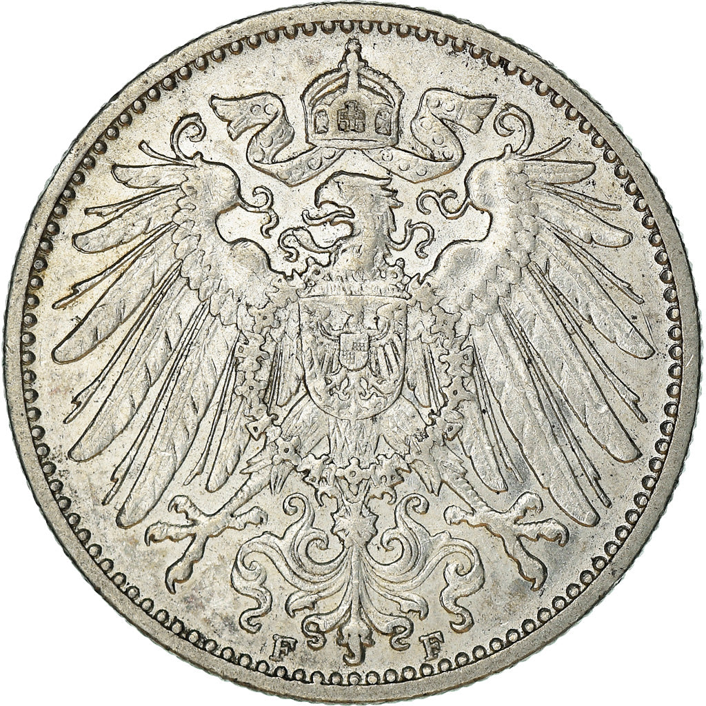 Coin, GERMANY - EMPIRE, Wilhelm II, Mark, 1910, Stuttgart, AU(50-53), Silver