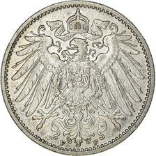 Coin, GERMANY - EMPIRE, Wilhelm II, Mark, 1910, Stuttgart, AU(50-53), Silver