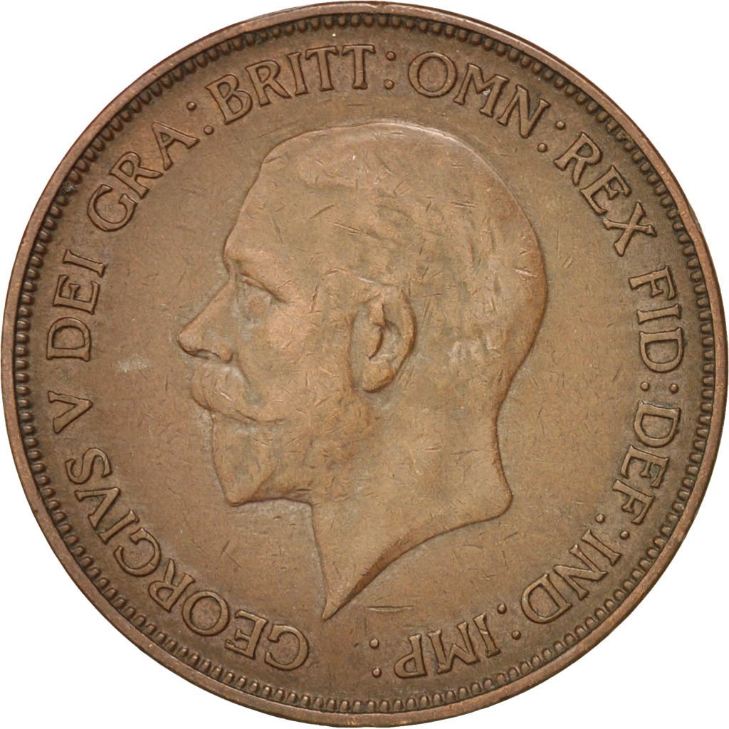 GREAT BRITAIN, Penny, 1934, KM #838, EF(40-45), Bronze, 31, 9.56