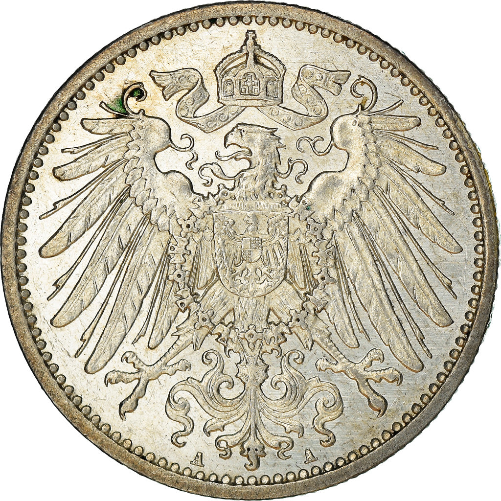 Moneta, GERMANIA - IMPERO, Wilhelm II, Mark, 1914, Berlin, BB+, Argento, KM:14