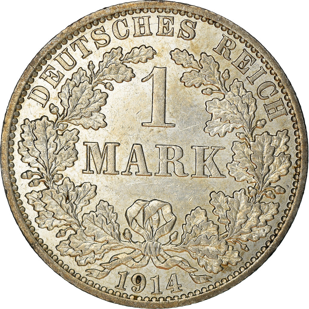 Moneta, GERMANIA - IMPERO, Wilhelm II, Mark, 1914, Berlin, BB+, Argento, KM:14