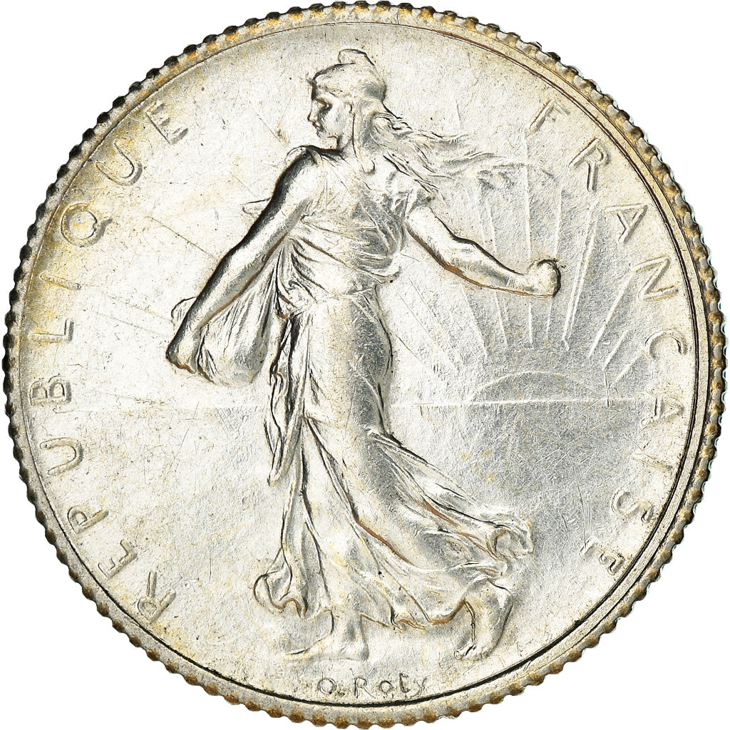 Coin, France, Semeuse, Franc, 1920, Paris, MS(60-62), Silver, KM:844.1