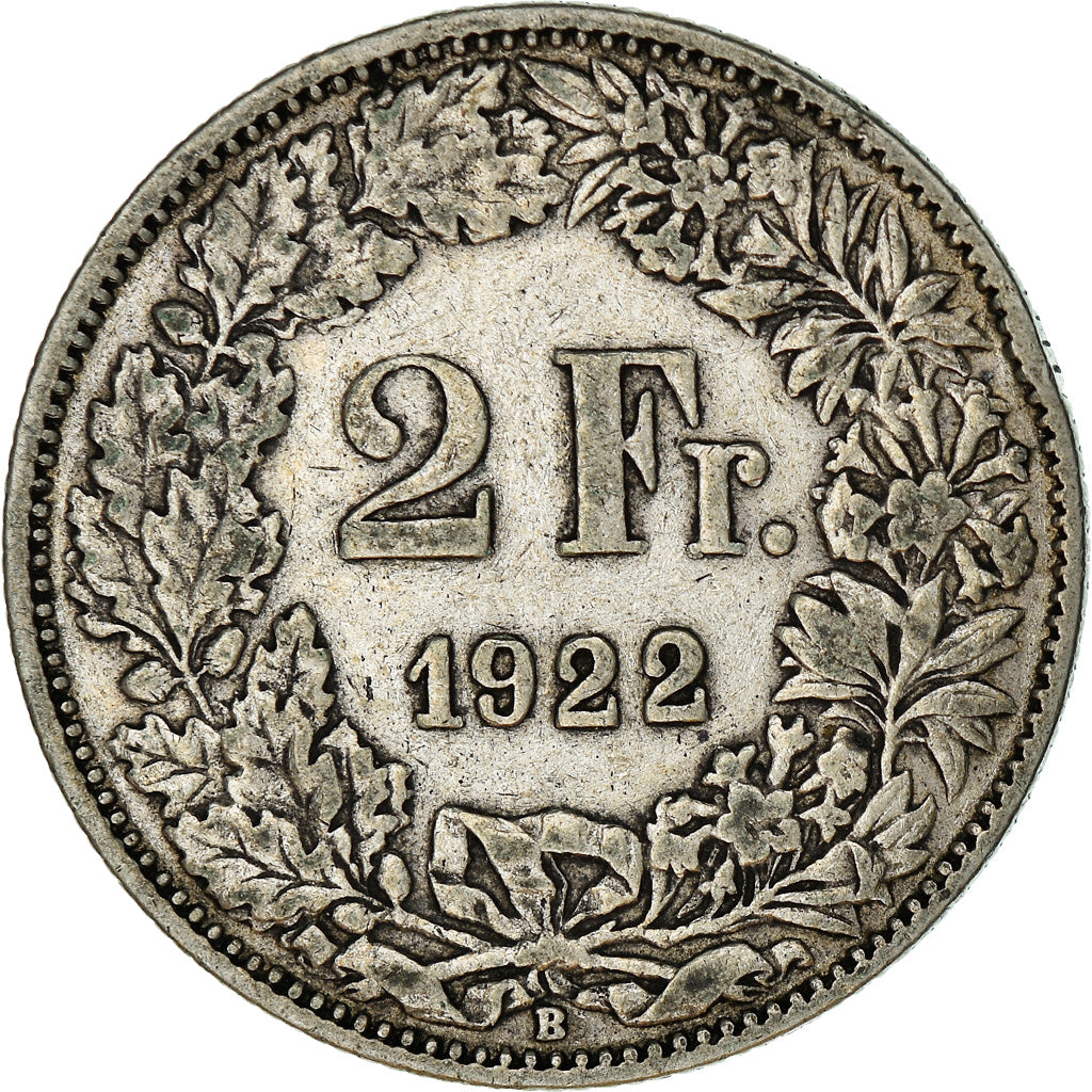 Moneta, Svizzera, 2 Francs, 1922, Bern, MB, Argento, KM:21
