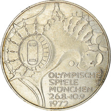 Moneda, ALEMANIA - REPÚBLICA FEDERAL, 10 Mark, 1972, Hamburg, MBC, Plata