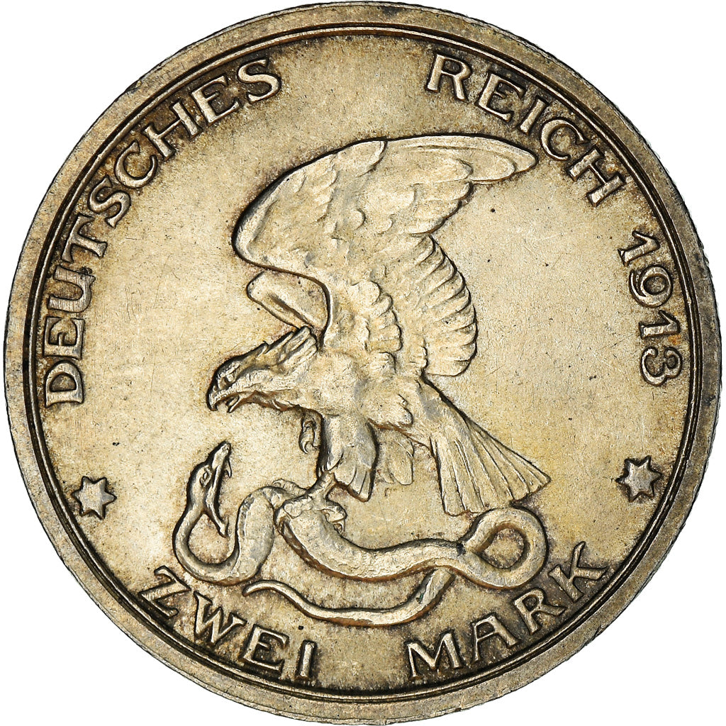 Münze, Deutsch Staaten, PRUSSIA, Wilhelm II, 2 Mark, 1913, Berlin, VZ+, Silber