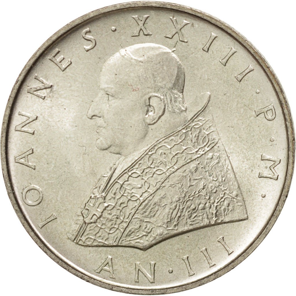 VATICAN CITY, 500 Lire, 1961, KM #65.2, MS(63), Silver, 29.3, 11.05