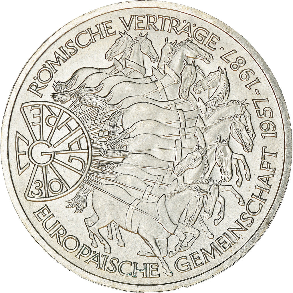 Münze, Bundesrepublik Deutschland, 10 Mark, 1987, Karlsruhe, Germany, STGL