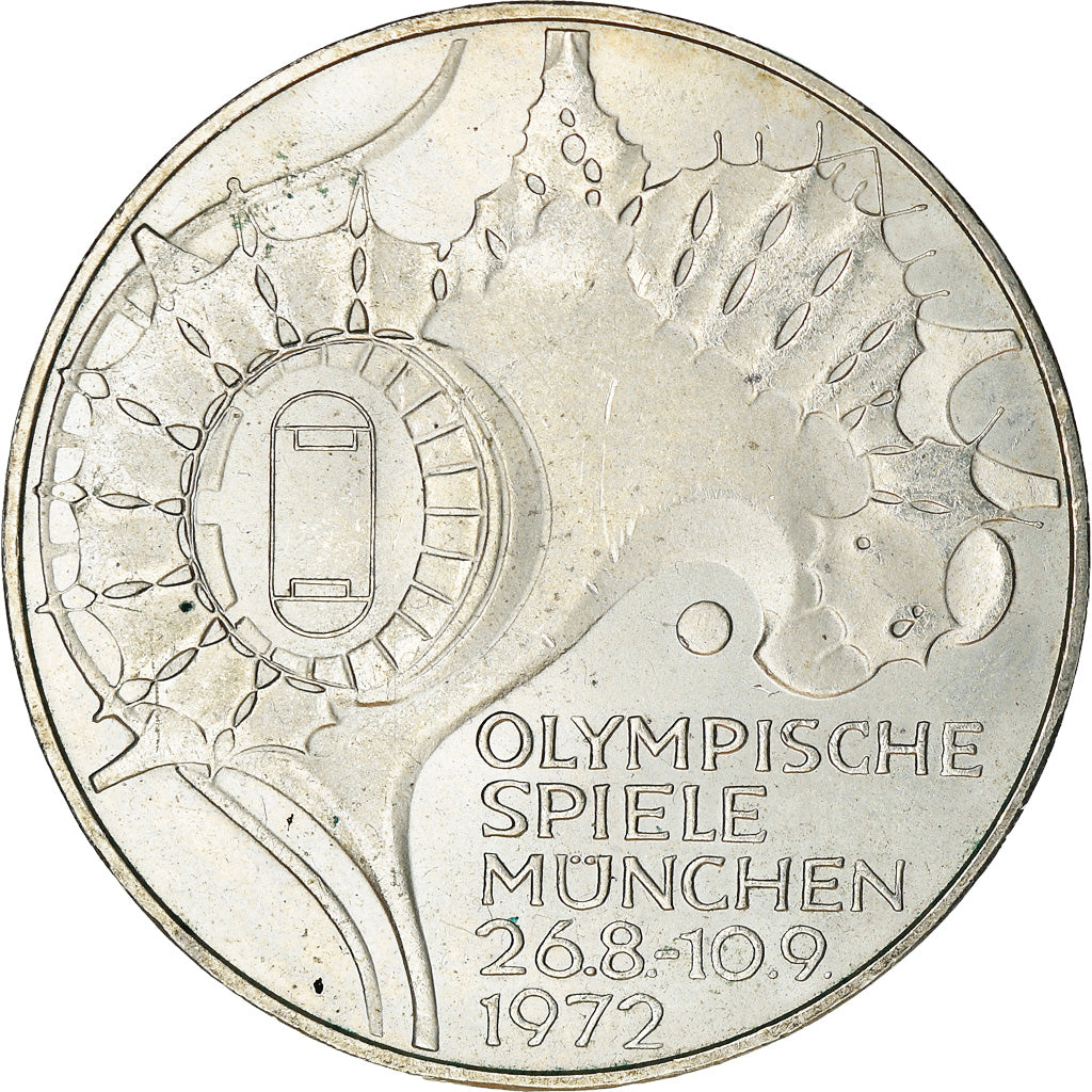 Coin, GERMANY - FEDERAL REPUBLIC, 10 Mark, 1972, Hambourg, MS(63), Silver