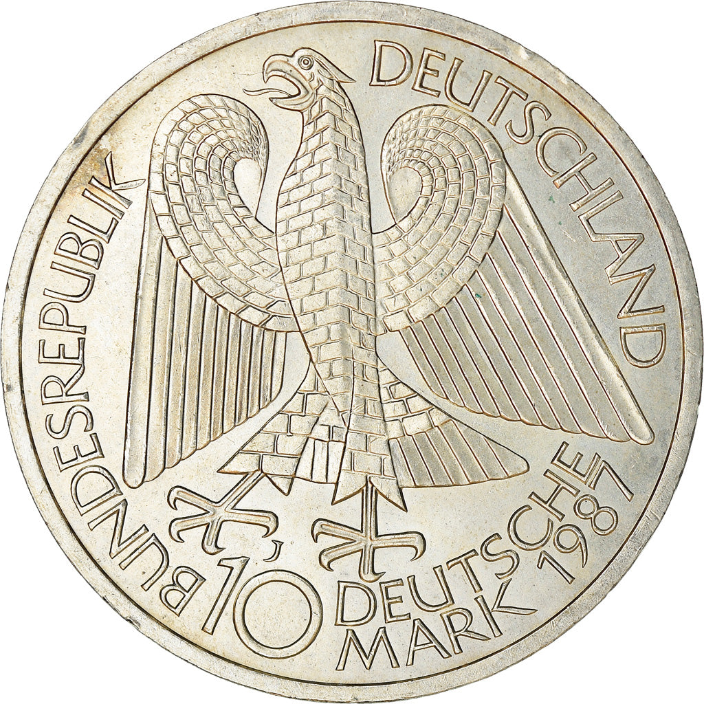 Münze, Bundesrepublik Deutschland, 10 Mark, 1987, Hamburg, Germany, VZ, Silber