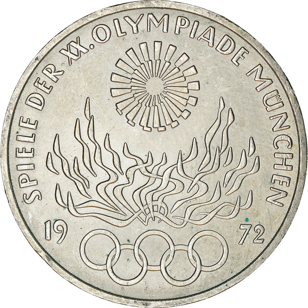 Coin, GERMANY - FEDERAL REPUBLIC, 10 Mark, 1972, Hambourg, MS(63), Silver