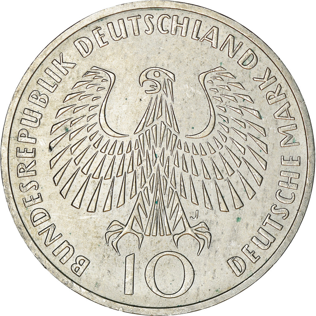 Coin, GERMANY - FEDERAL REPUBLIC, 10 Mark, 1972, Hambourg, MS(63), Silver