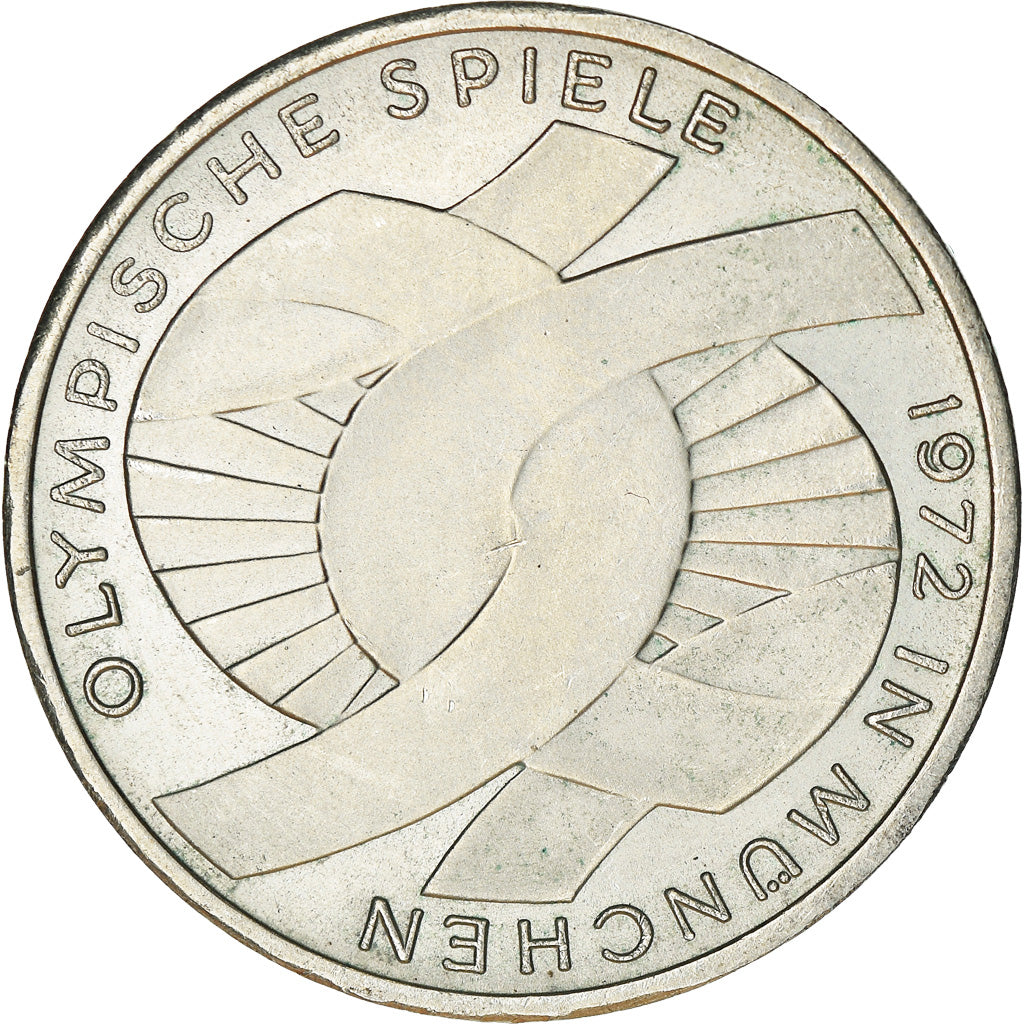 Coin, GERMANY - FEDERAL REPUBLIC, 10 Mark, 1972, Hambourg, EF(40-45), Silver