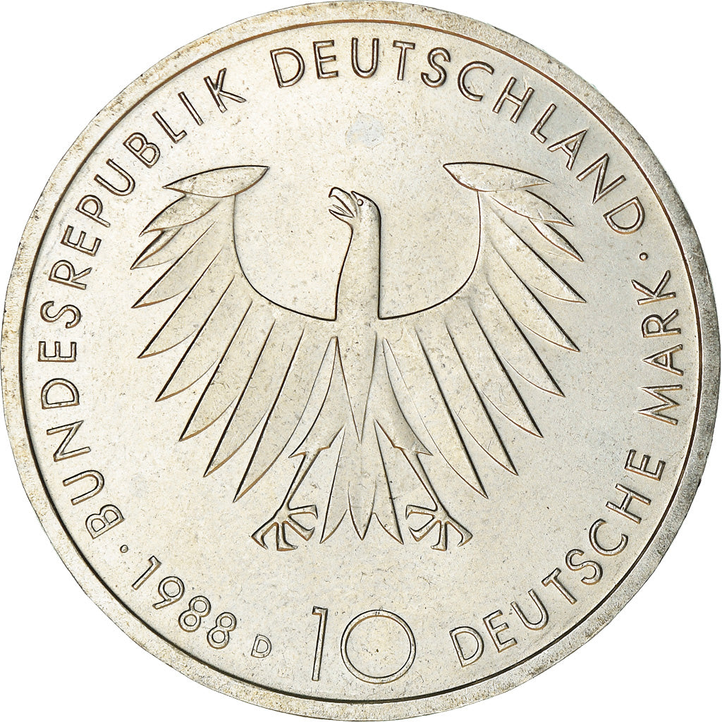 Coin, GERMANY - FEDERAL REPUBLIC, 10 Mark, 1988, Munich, Germany, MS(63)