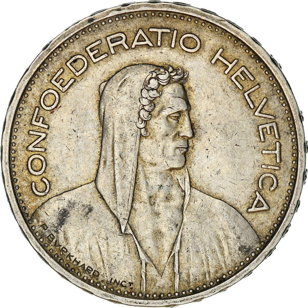 Coin, Switzerland, 5 Francs, 1933, Bern, EF(40-45), Silver, KM:40