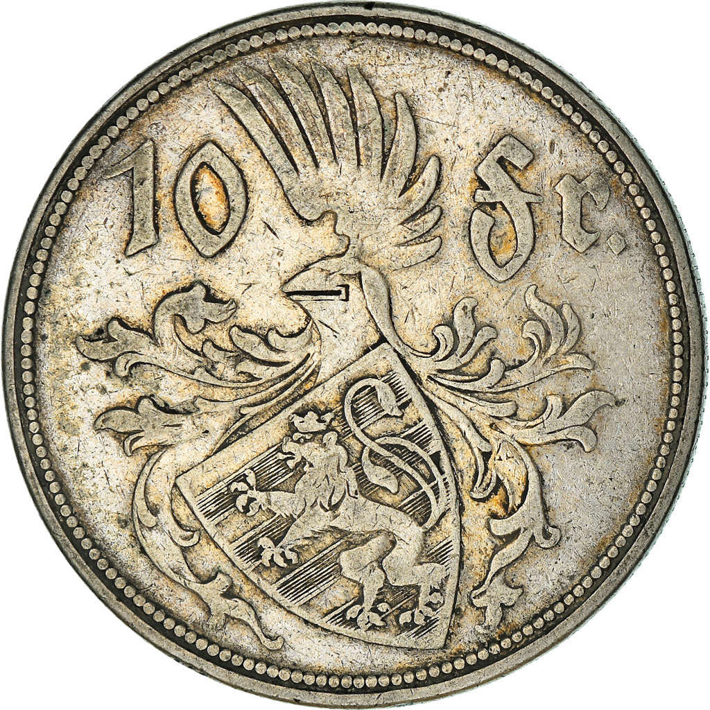 Moneta, Lussemburgo, Charlotte, 10 Francs, 1929, MB+, Argento, KM:39