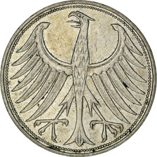 Coin, GERMANY - FEDERAL REPUBLIC, 5 Mark, 1951, Hambourg, EF(40-45), Silver