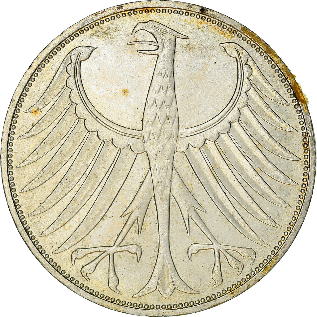 Moneta, GERMANIA - REPUBBLICA FEDERALE, 5 Mark, 1973, Hamburg, SPL-, Argento