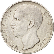 ITALY, 10 Lire, 1927, Rome, KM #68.1, VF(30-35), Silver, 9.90