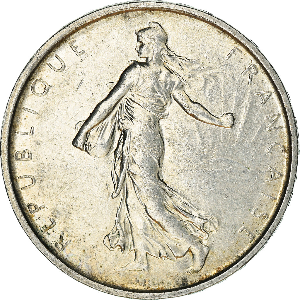 Münze, Frankreich, Semeuse, 5 Francs, 1965, Paris, VZ, Silber, KM:926