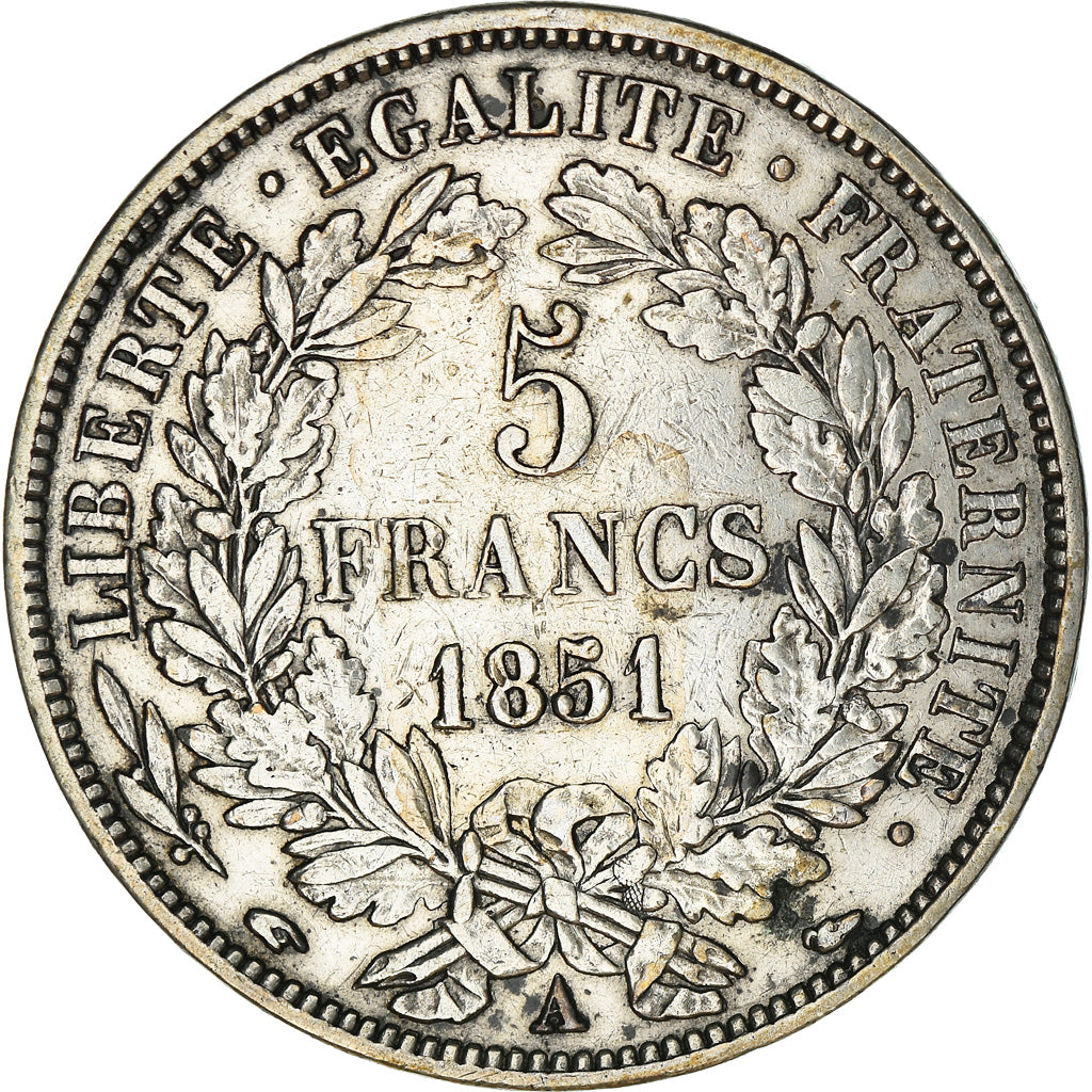 Monnaie, France, Cérès, 5 Francs, 1851, Paris, TTB, Argent, Gadoury:719
