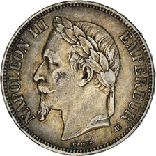 Moneta, Francia, Napoleon III, 5 Francs, 1869, Strasbourg, MB+, Argento