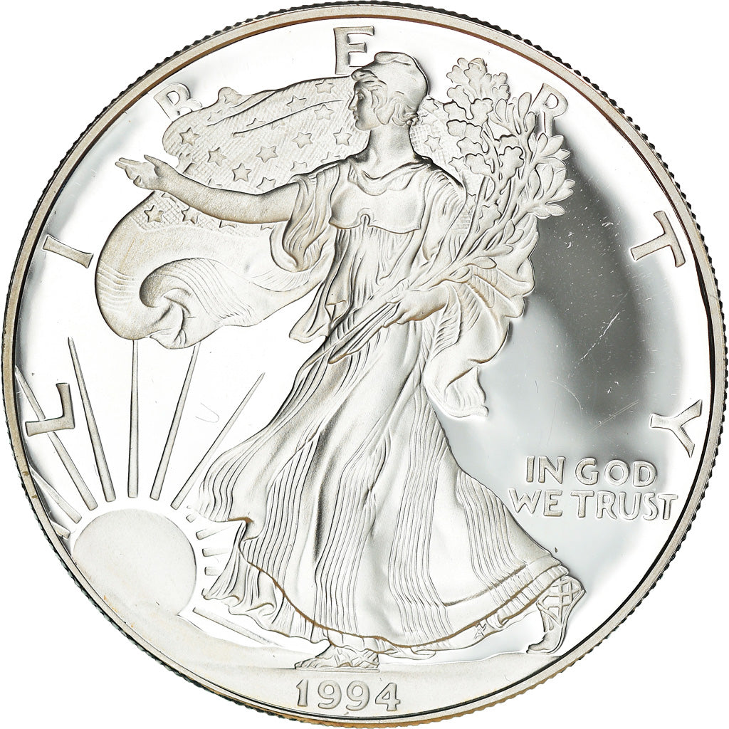 Coin, United States, Dollar, 1994, U.S. Mint, Philadelphia, MS(65-70), Silver