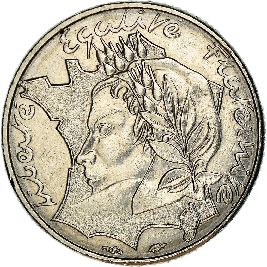 Münze, Frankreich, Jimenez, 10 Francs, 1986, Variety, SS, Nickel, KM:959