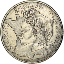 Münze, Frankreich, Jimenez, 10 Francs, 1986, Variety, SS, Nickel, KM:959