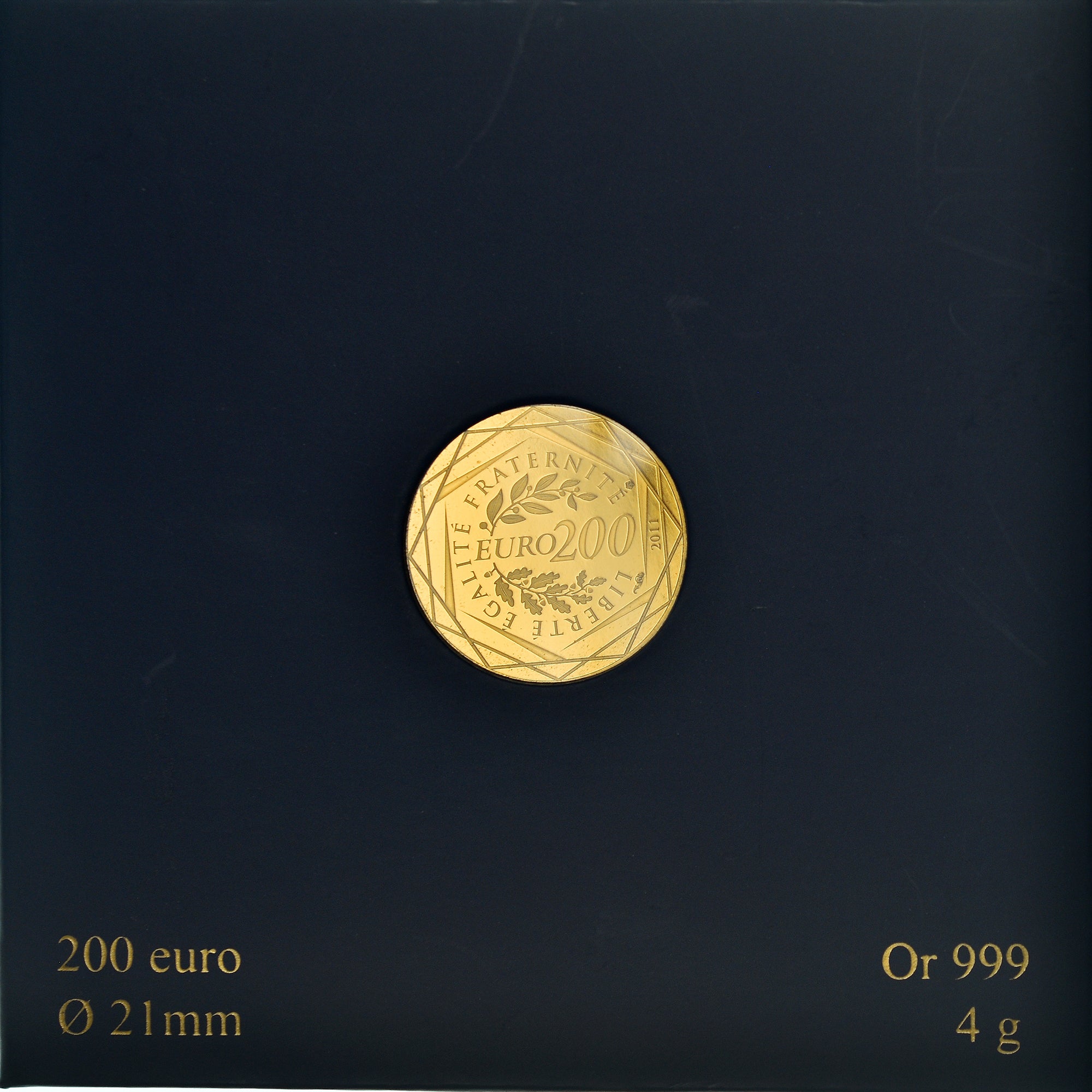 France, 200 Euro, 2011, Paris, FDC, Or, Gadoury:16, KM:1757