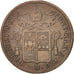 ITALIAN STATES, Baiocco, 1844, Bologna, KM #1320, EF(40-45), Copper, 30, 9.51