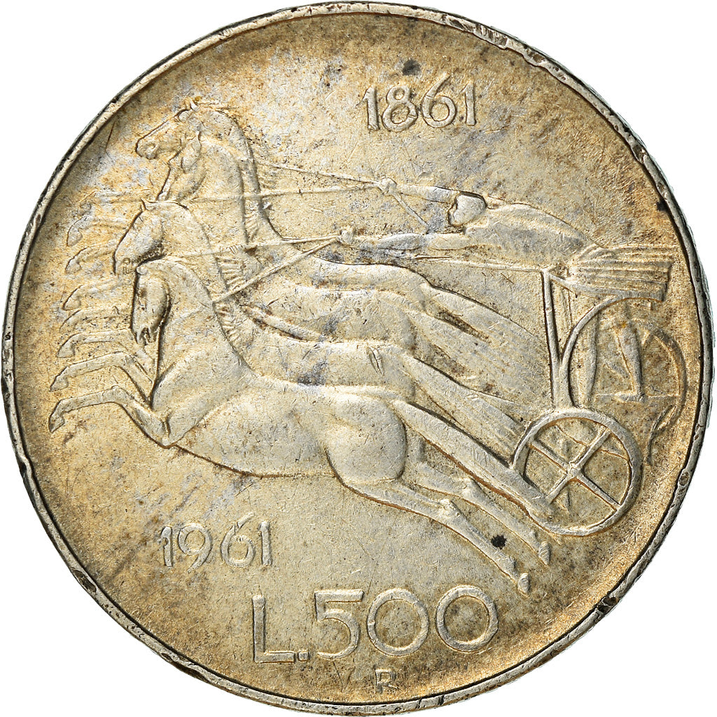 Münze, Italien, 500 Lire, 1961, Rome, S+, Silber, KM:99