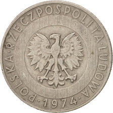 Coin, Poland, 20 Zlotych, 1974, Kremnitz, EF(40-45), Copper-nickel, KM:67