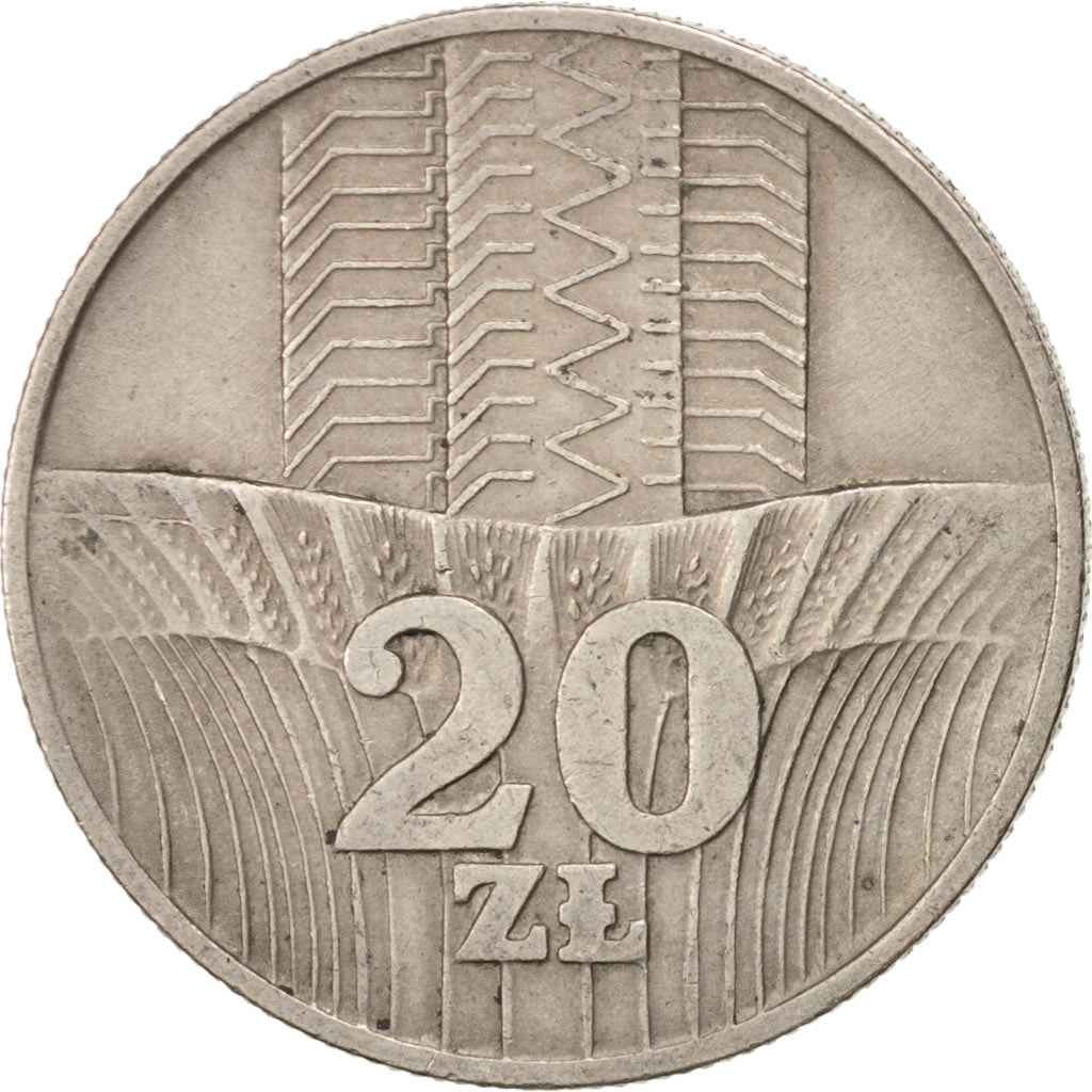Coin, Poland, 20 Zlotych, 1974, Kremnitz, EF(40-45), Copper-nickel, KM:67