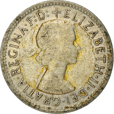 Münze, Australien, Elizabeth II, Shilling, 1957, Melbourne, S+, Silber, KM:59