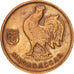 MADAGASCAR, 50 Centimes, 1943, Pretoria, KM #1, AU(50-53), Bronze, Lecompte...