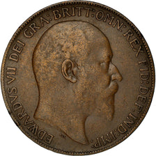 Münze, Großbritannien, Edward VII, Penny, 1908, SS, Bronze, KM:794.2