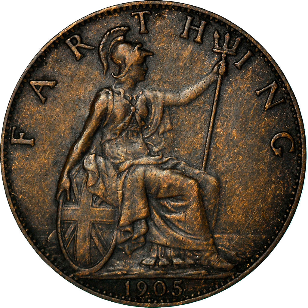 Coin, Great Britain, Edward VII, Farthing, 1905, EF(40-45), Bronze, KM:792