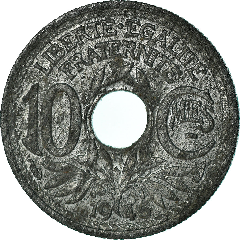 Moneta, Francia, Lindauer, 10 Centimes, 1945, Beaumont - Le Roger, BB, Zinco