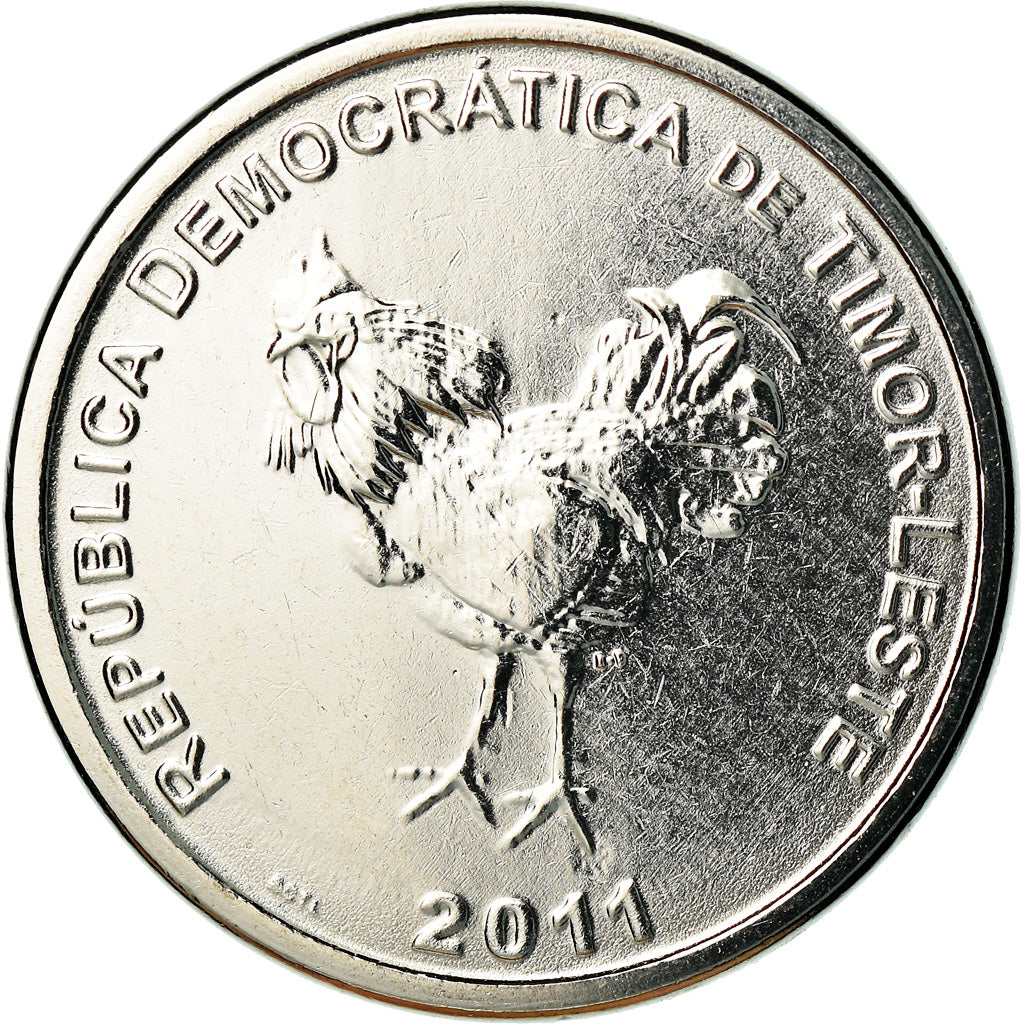 Coin, EAST TIMOR, 10 Centavos, 2011, Lisbon, MS(63), Nickel Clad Steel, KM:3
