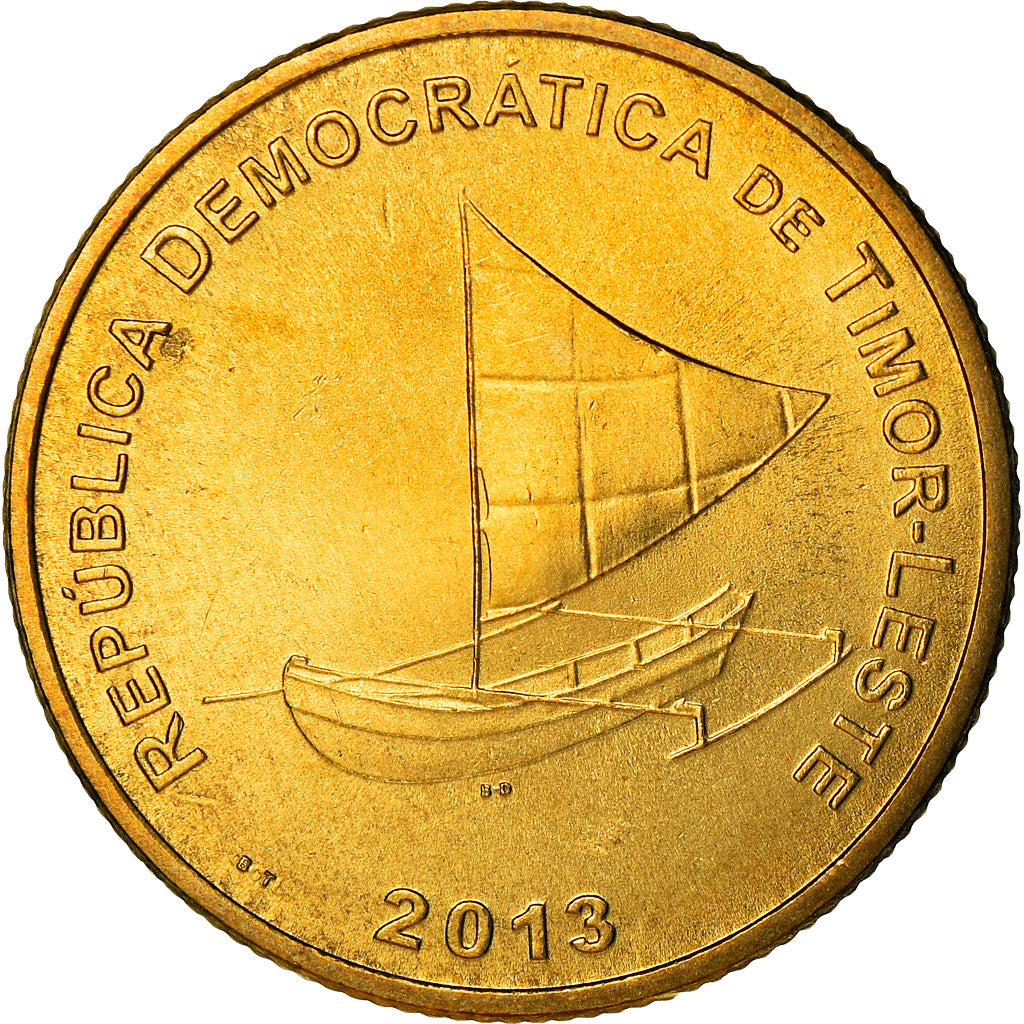 Coin, EAST TIMOR, 25 Centavos, 2013, Lisbon, MS(63), Nickel-brass, KM:4