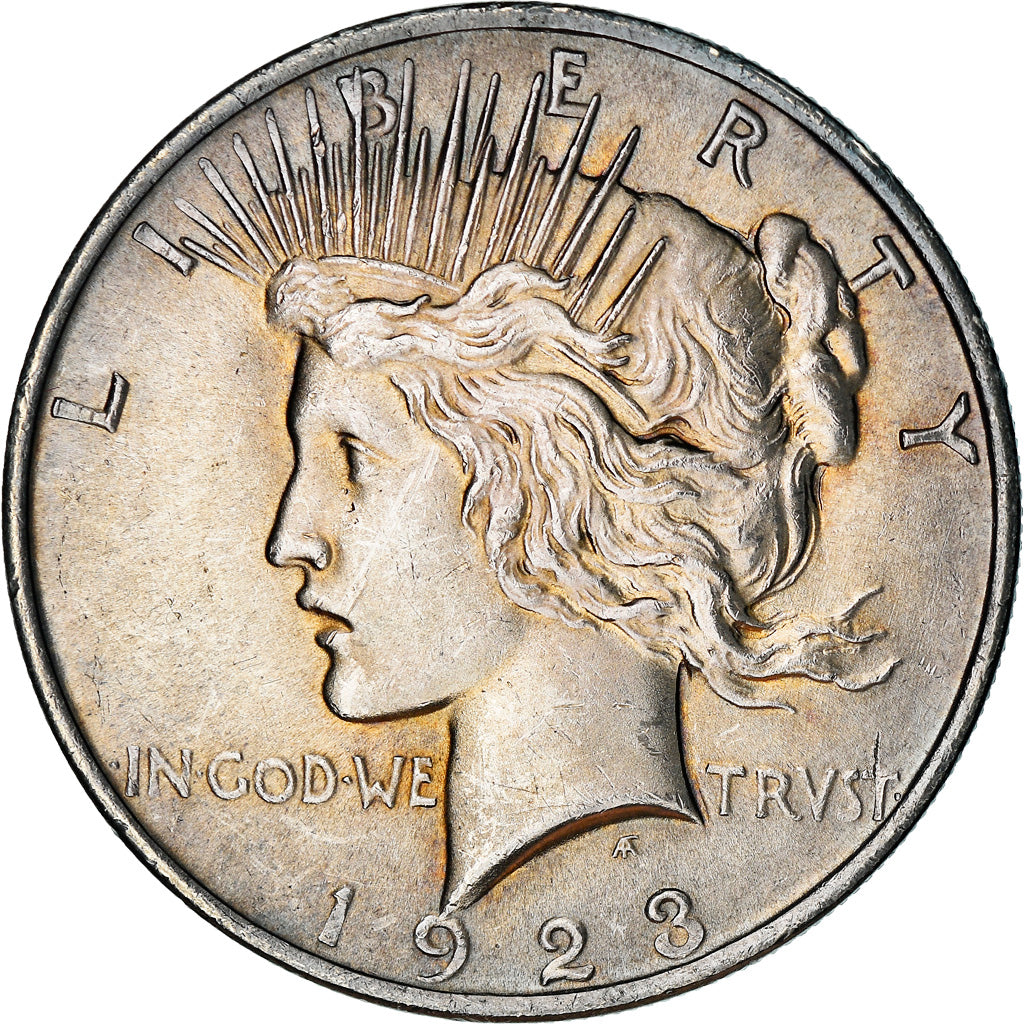 Moneta, USA, Peace Dollar, Dollar, 1923, U.S. Mint, Philadelphia, AU(55-58)