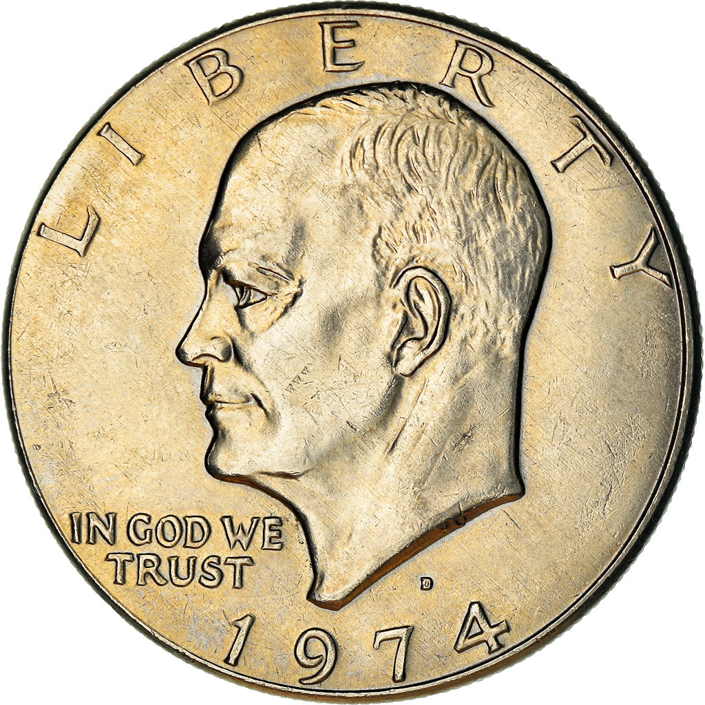 Moneta, Stati Uniti, Eisenhower Dollar, Dollar, 1974, U.S. Mint, Denver, BB+