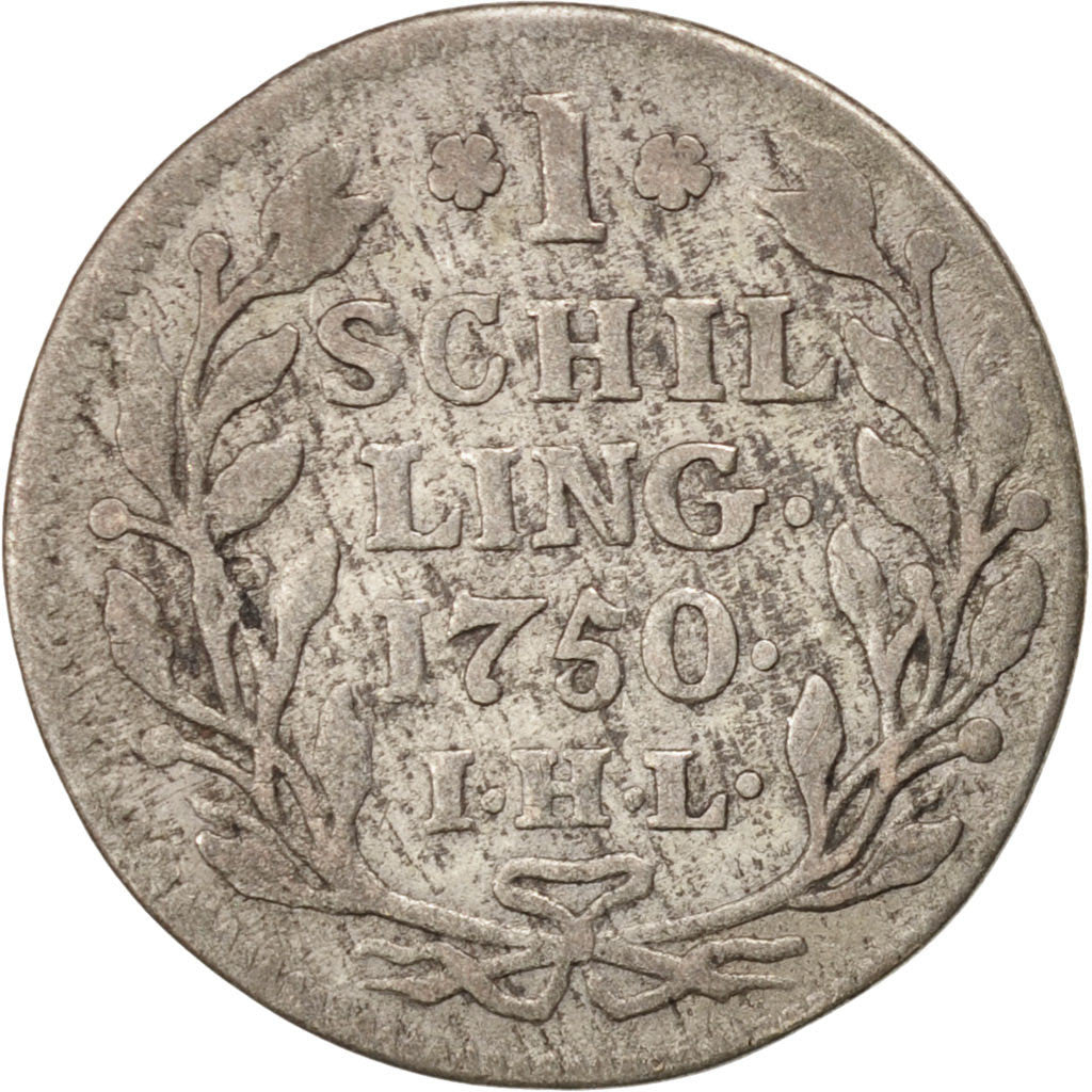Monnaie, Etats allemands, HAMBURG, Schilling, 12 Pfennig, 1750, Hambourg, TB+