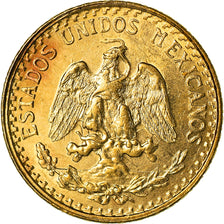 Coin, Mexico, 2 Pesos, 1945, Mexico City, MS(63), Gold, KM:461