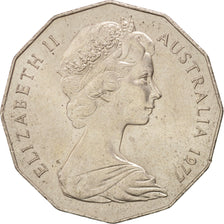 AUSTRALIA, 50 Cents, 1977, KM #70, AU(55-58), Copper-Nickel, 31.65, 15.75