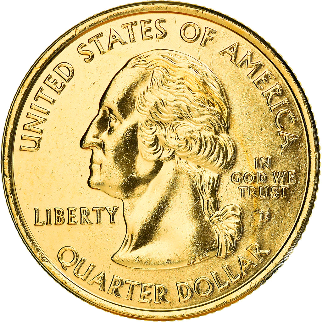 Coin, United States, New York, Quarter, 2001, U.S. Mint, Denver, golden, MS(64)